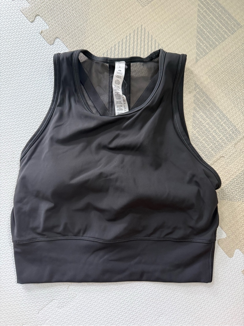 lululemon athletica Black High-Neck Crop Sports Bra